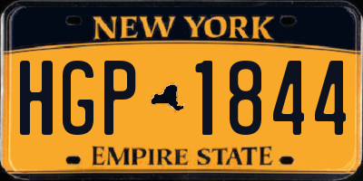 NY license plate HGP1844