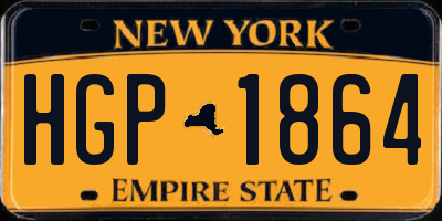 NY license plate HGP1864