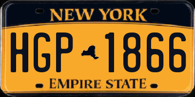 NY license plate HGP1866