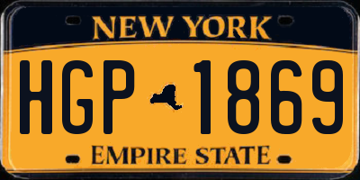 NY license plate HGP1869