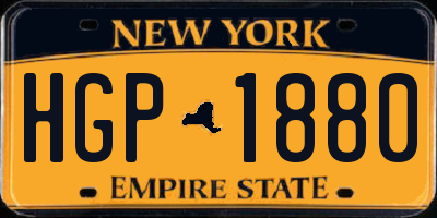 NY license plate HGP1880