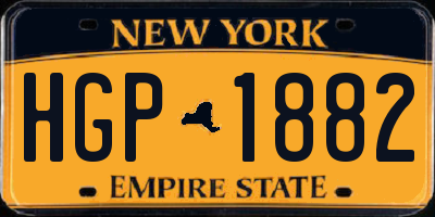 NY license plate HGP1882