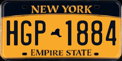 NY license plate HGP1884