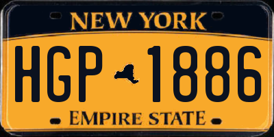 NY license plate HGP1886