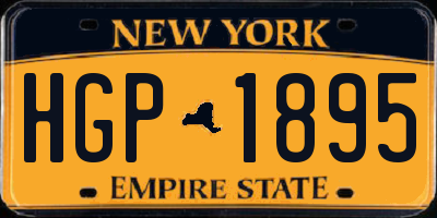 NY license plate HGP1895