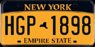 NY license plate HGP1898