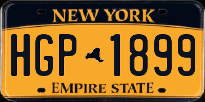 NY license plate HGP1899