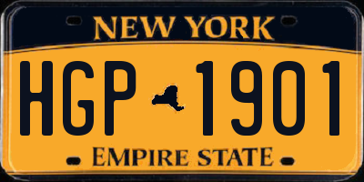 NY license plate HGP1901