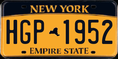 NY license plate HGP1952