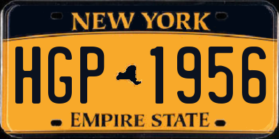 NY license plate HGP1956