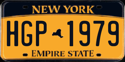 NY license plate HGP1979