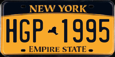 NY license plate HGP1995