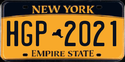 NY license plate HGP2021