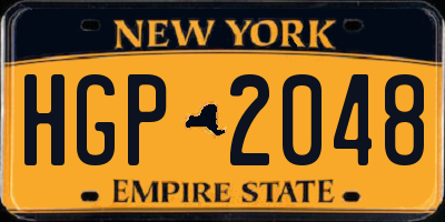 NY license plate HGP2048