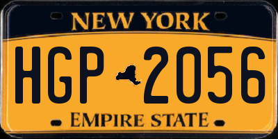 NY license plate HGP2056