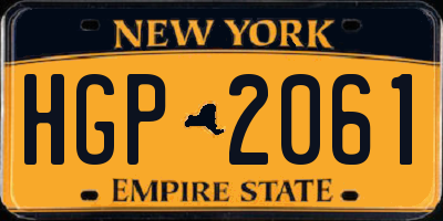 NY license plate HGP2061