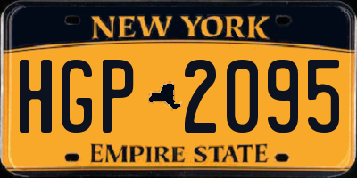 NY license plate HGP2095