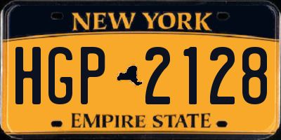 NY license plate HGP2128