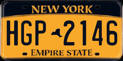 NY license plate HGP2146