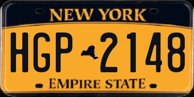 NY license plate HGP2148