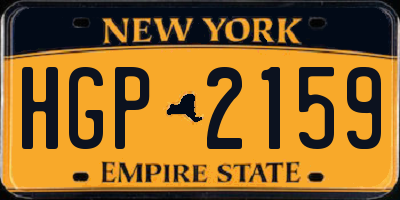 NY license plate HGP2159