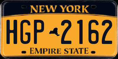 NY license plate HGP2162