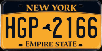 NY license plate HGP2166