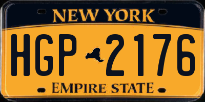 NY license plate HGP2176