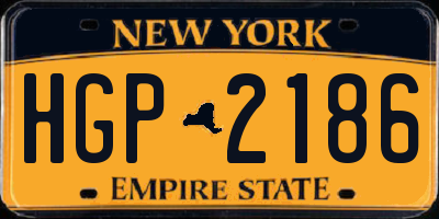 NY license plate HGP2186