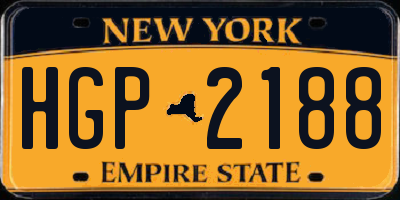 NY license plate HGP2188