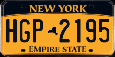 NY license plate HGP2195