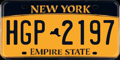 NY license plate HGP2197