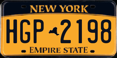 NY license plate HGP2198