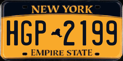 NY license plate HGP2199