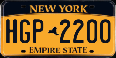 NY license plate HGP2200