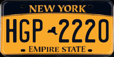 NY license plate HGP2220