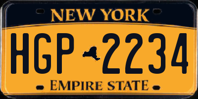 NY license plate HGP2234