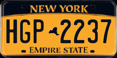 NY license plate HGP2237