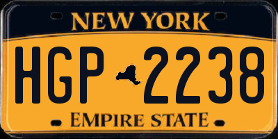 NY license plate HGP2238