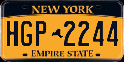 NY license plate HGP2244