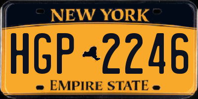 NY license plate HGP2246