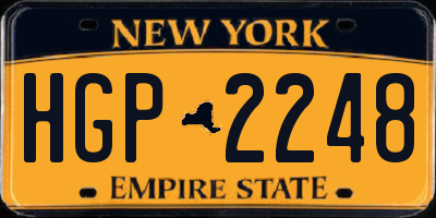 NY license plate HGP2248