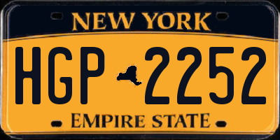 NY license plate HGP2252