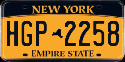 NY license plate HGP2258