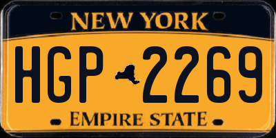 NY license plate HGP2269