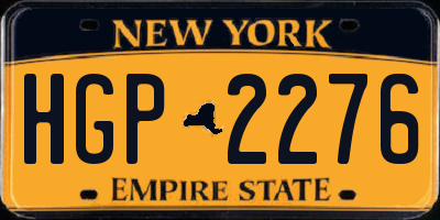 NY license plate HGP2276