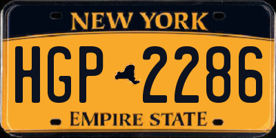 NY license plate HGP2286