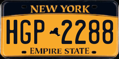 NY license plate HGP2288