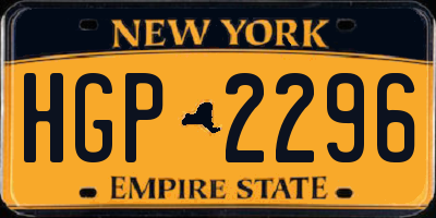 NY license plate HGP2296