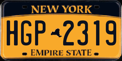 NY license plate HGP2319